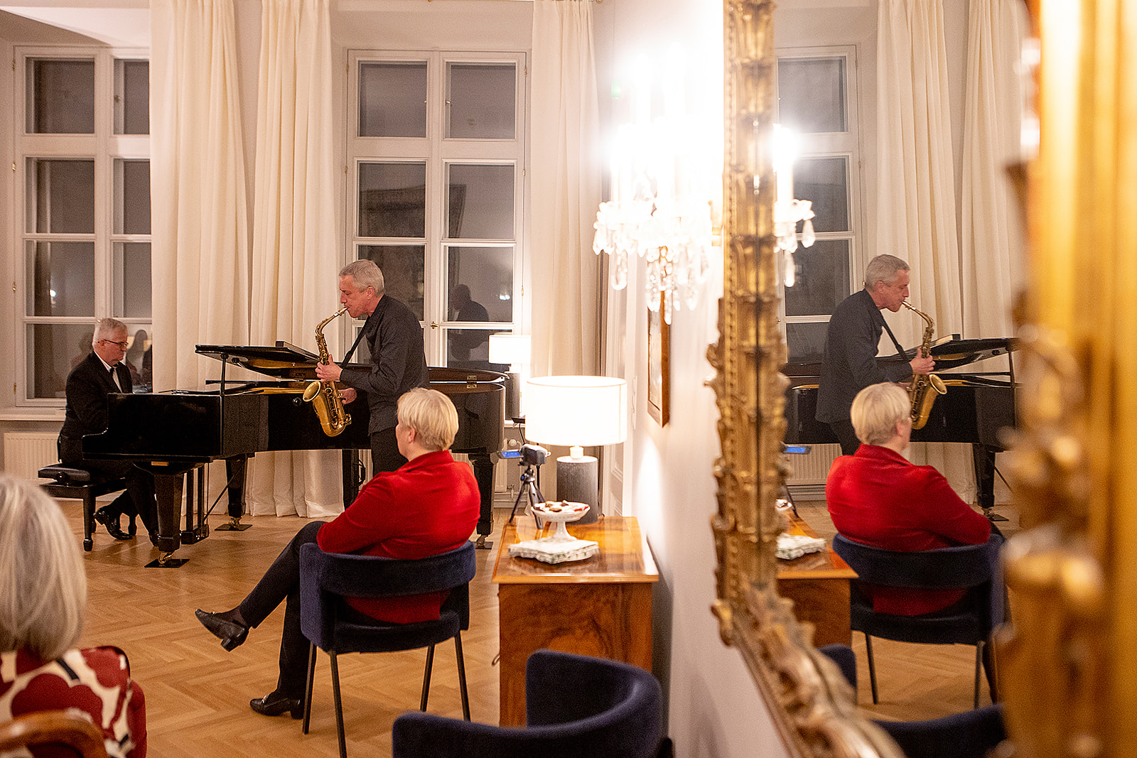 Spiritual Standards performing at an embassy concert in Tallinn